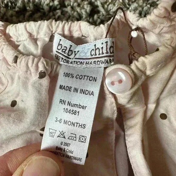 Baby & Child Restoration Hardware Girls Dress and Bloomers Outfit Pink Polka Dot - Picture 2 of 4